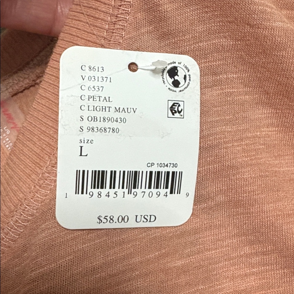 NWT FP Movement My Time Layer Long Sleeve Petal Large - Picture 4 of 12